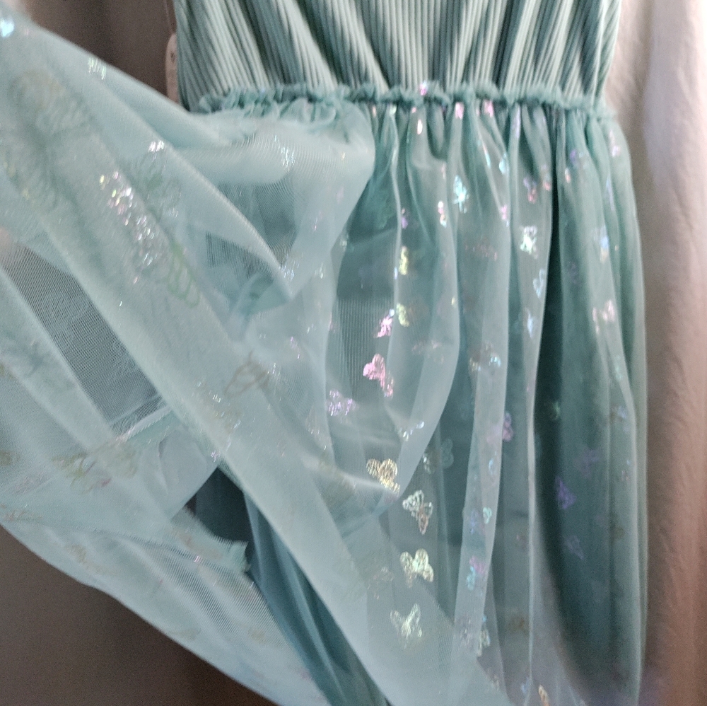 Wonder Nation Teal Mint Green Kids Dress Size XL 14-16. NWTags. - Picture 7 of 8